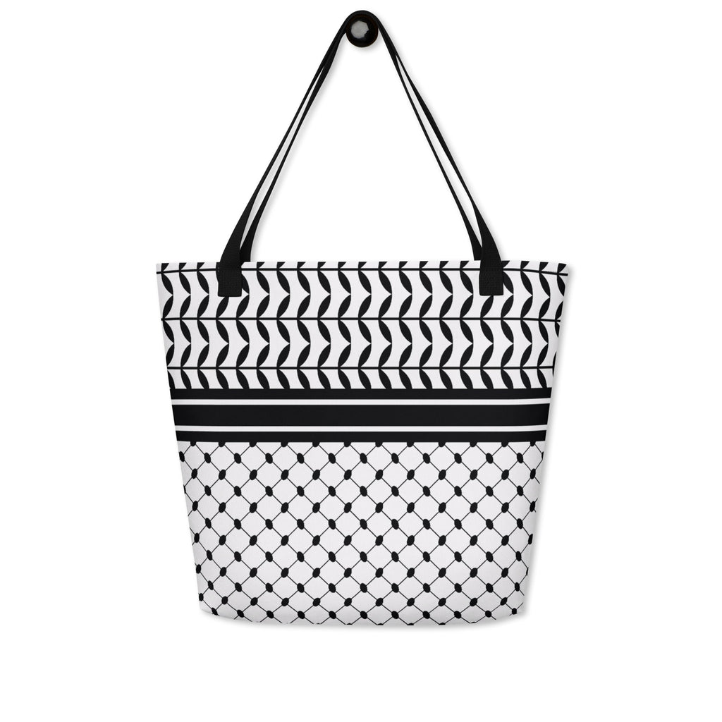 Rook Perfumes Free Palestine Tartreez tote bag with inside pocket, black unisex tote for everyday carry and style.