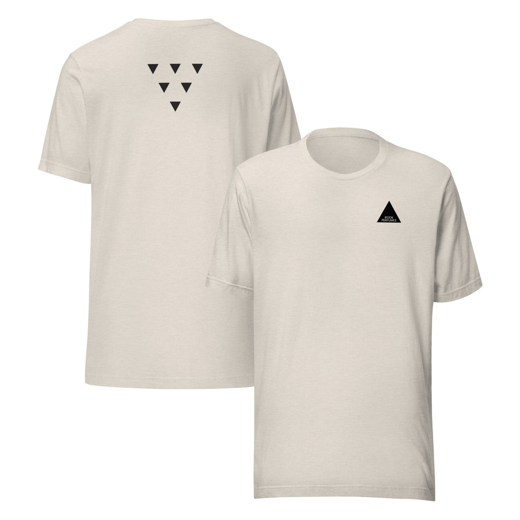 Unisex dark grey Thurible T-shirt by Rook Perfumes featuring a minimalist fragrance-inspired design.