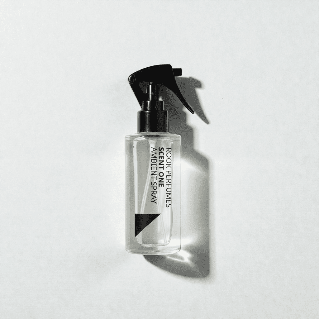 Rook Ambient Spray Scent One 100ml, a Middle Eastern-inspired unisex home fragrance with elegant packaging.