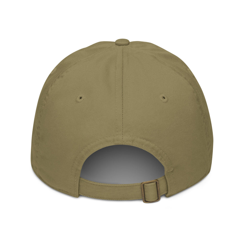 Unisex organic cap with "Free Palestine" text, featuring Rook Perfumes branding and a casual, stylish design.