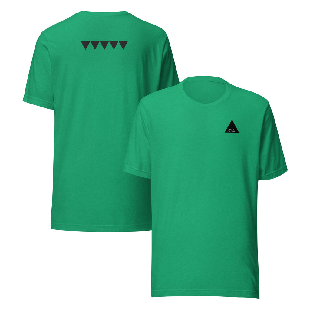 Unisex T-shirt from Rook Perfumes featuring a heather grass green design inspired by undergrowth, casual and stylish.