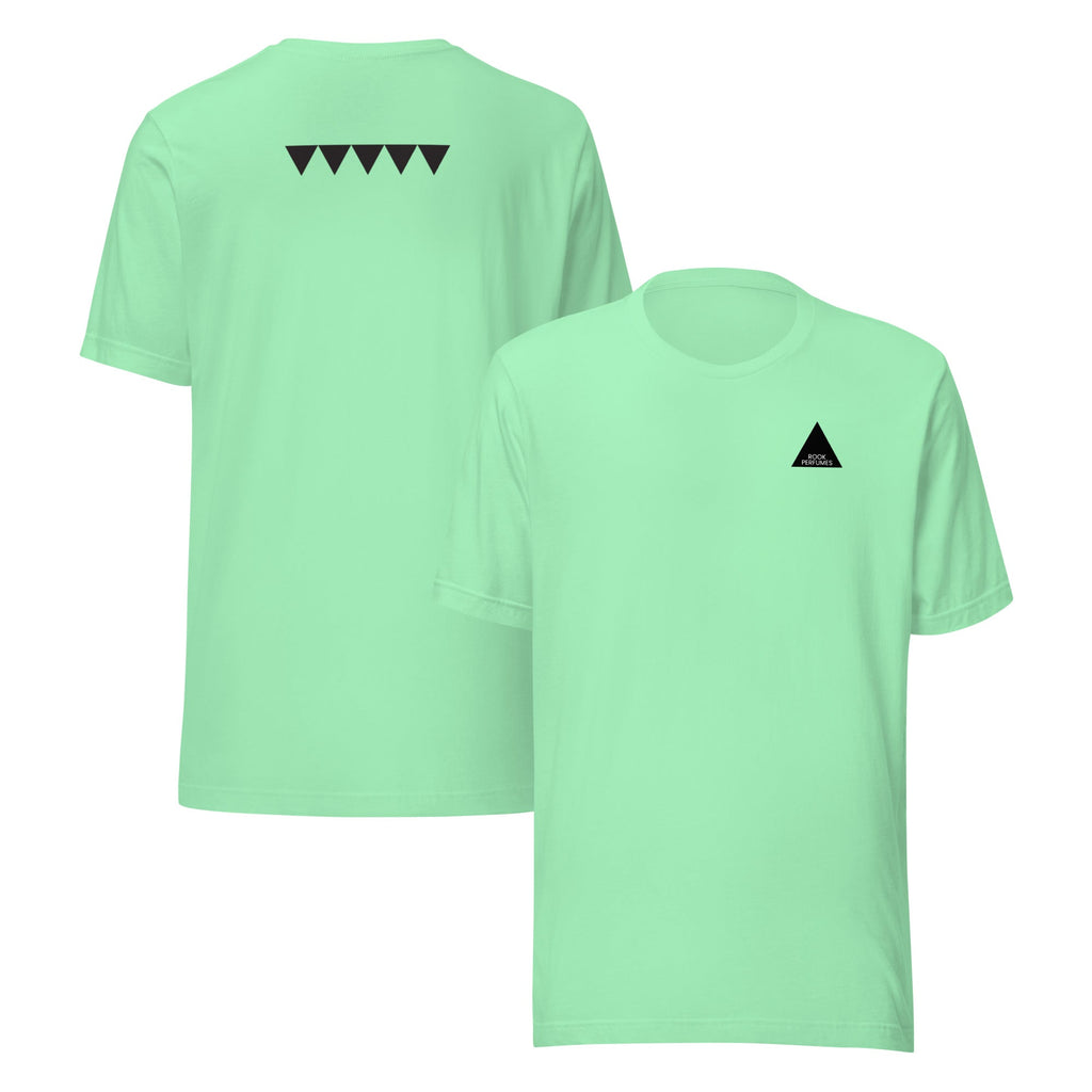Unisex heather grass green T-shirt with undergrowth design by Rook Perfumes, casual and comfortable for everyday wear.