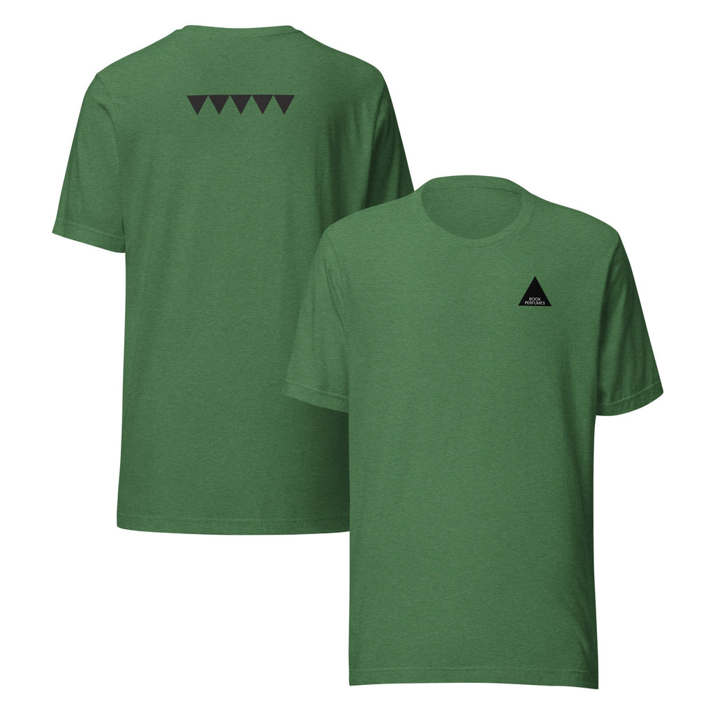 Unisex Heather Grass Green T-shirt featuring UnderGrowth by Rook Perfumes, with a natural, organic design.